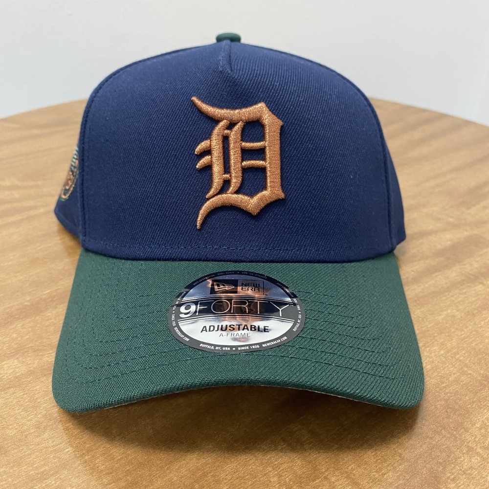 New Era Detroit‎ Tigers Navy Green 9FORTY A-Frame Snapback Hat Cap